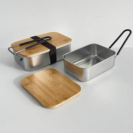 客製化304不鏽鋼竹蓋保鮮盒｜850ml / 1400ml環保餐盒｜企業客製化禮品推薦