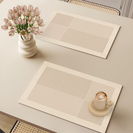 奶霧輕奢防水皮革餐桌墊