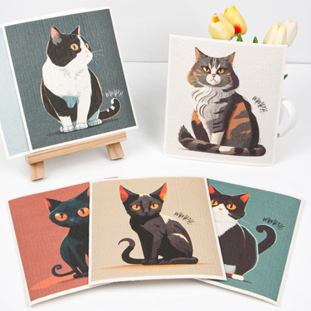 可愛木漿棉洗碗布