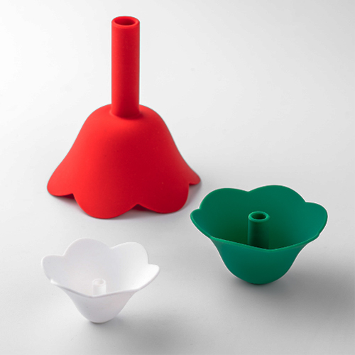 創意花朵矽膠漏斗三件組