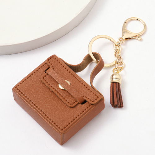 迷你皮製耳機包鑰匙圈