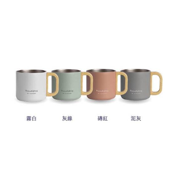 NP1-300 不鏽鋼木柄保溫杯