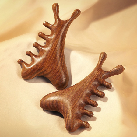 四合一檀木經絡按摩梳