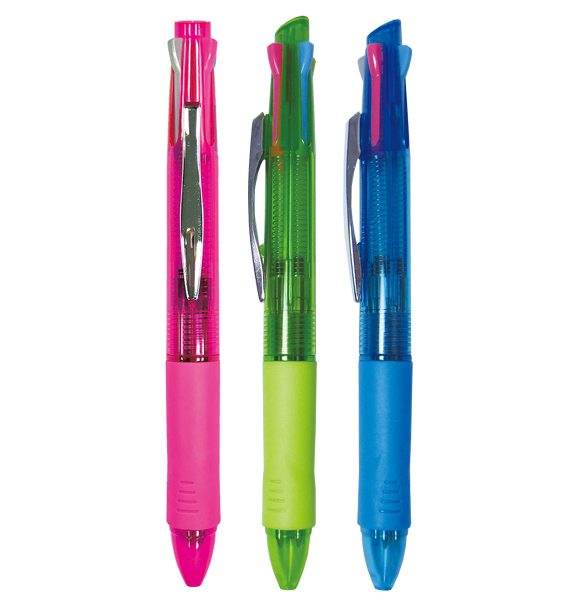 CRC-232S 金屬夾.膠套四色原子筆