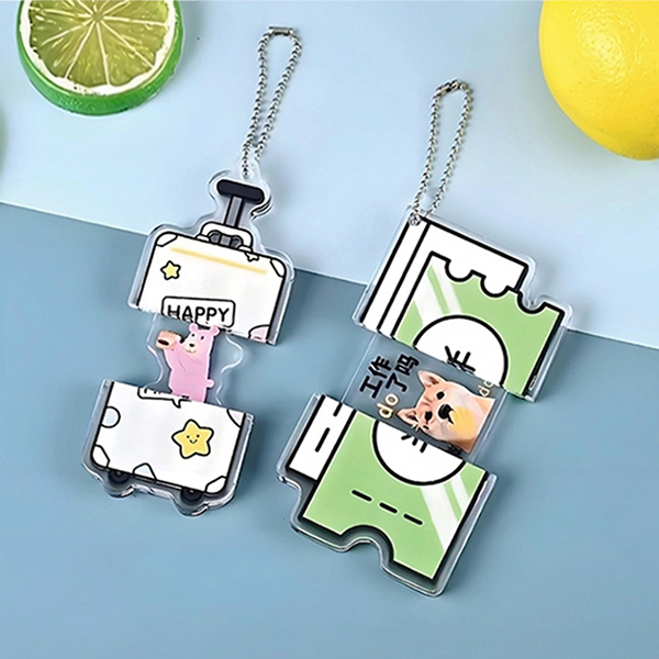 壓克力抽拉創意鑰匙圈