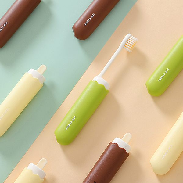 冰棒造型折疊旅行牙刷
