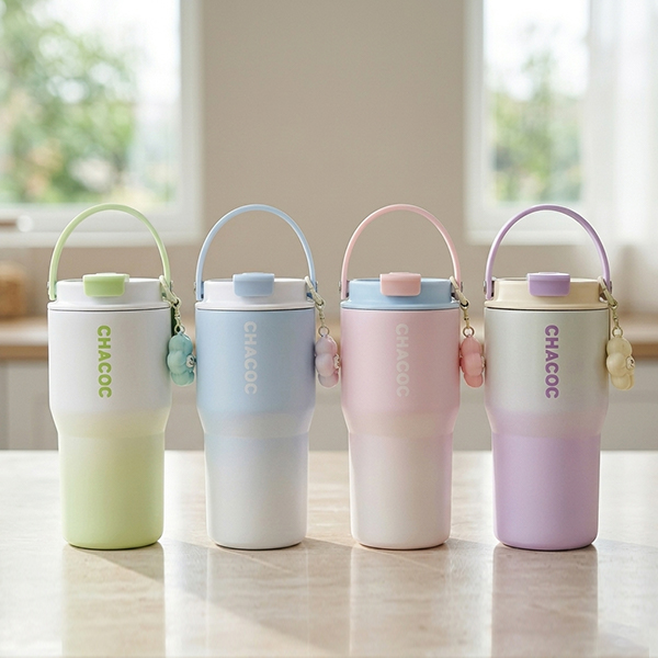 大容量漸層手提保溫杯