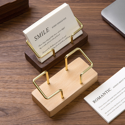 木質金屬名片收納座