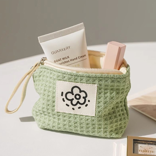 日系小花拉鍊零錢包