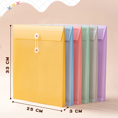 大容量繩扣文件袋