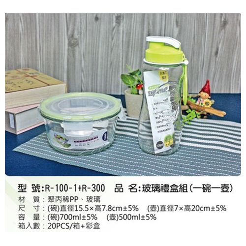 玻璃禮盒組(一碗一壺)